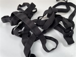 BH strop elastik - lækker kvalitet i sort, 10 mm